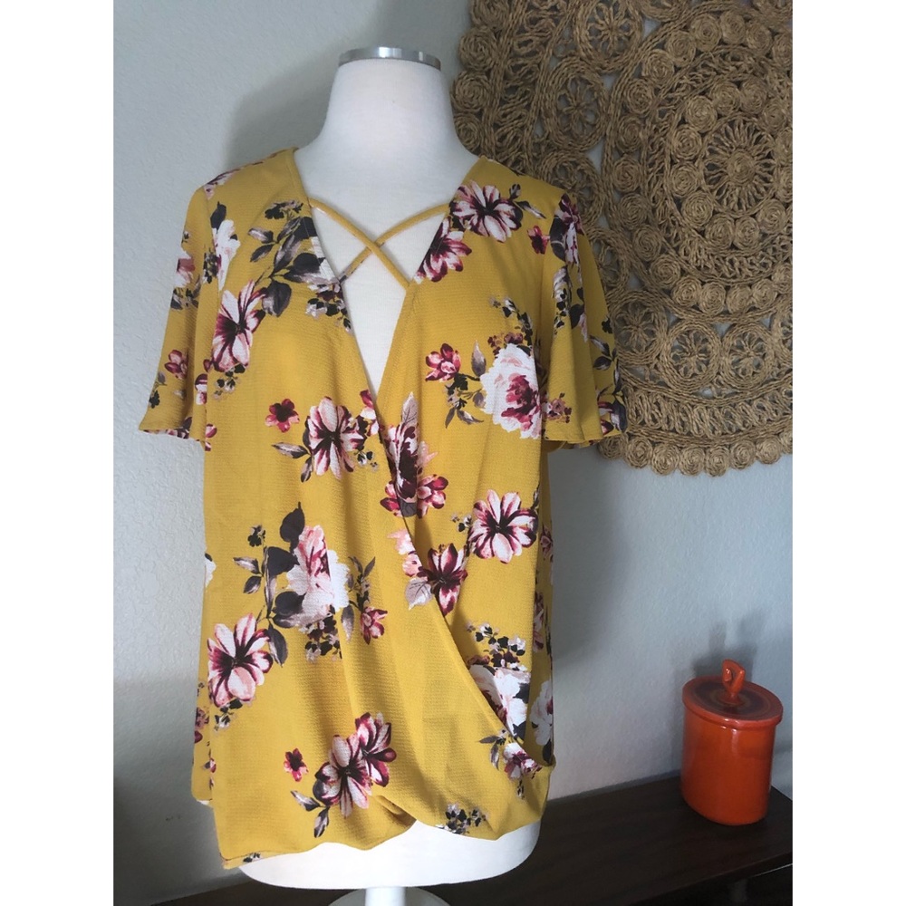 Mustard Floral Blouse